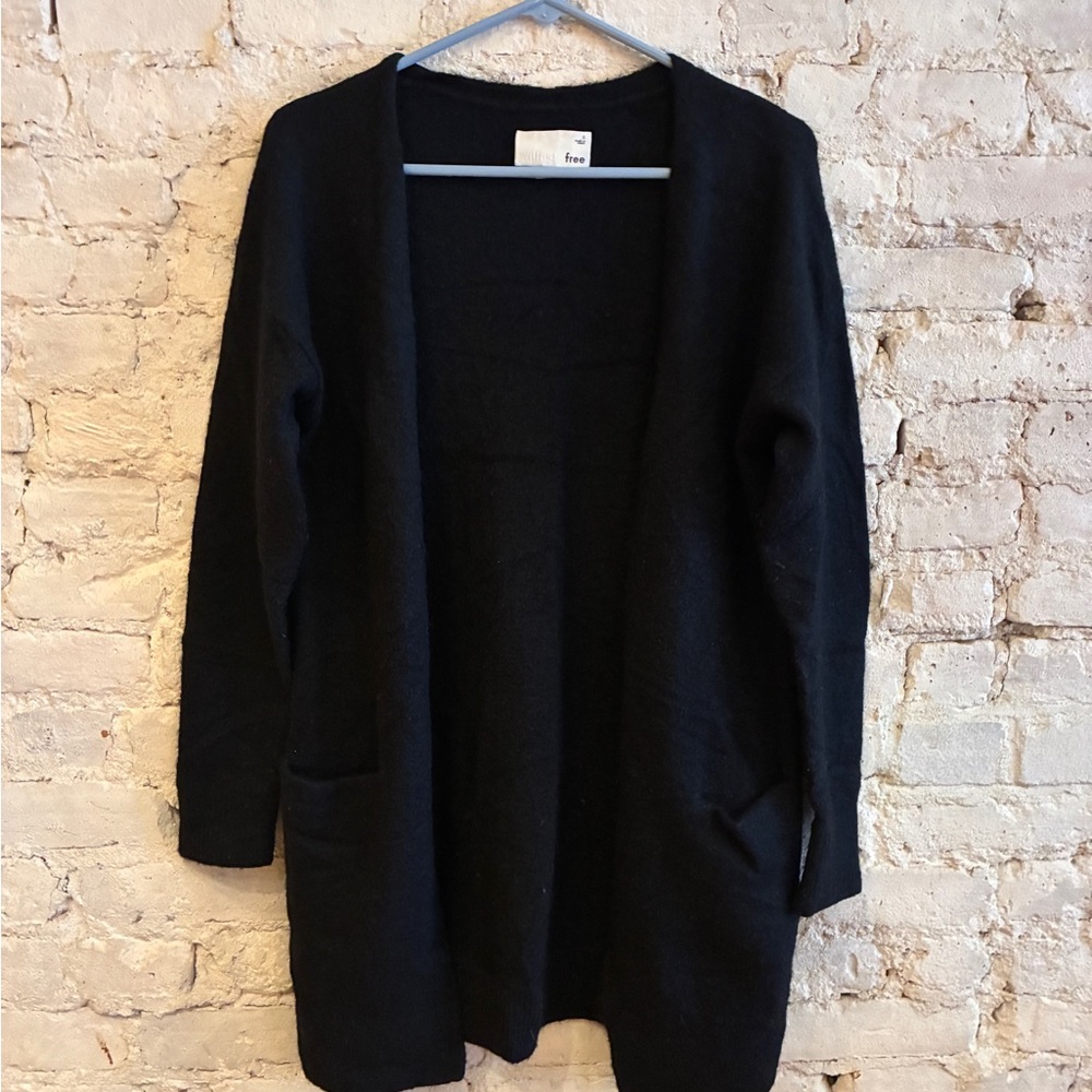 Wilfred Black Open Cardigan Sweater